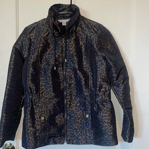 NWOT Laura Ashley Rain/Windbreaker Jacket Cheetah Print